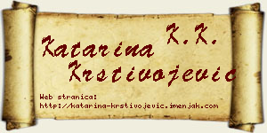 Katarina Krstivojević vizit kartica